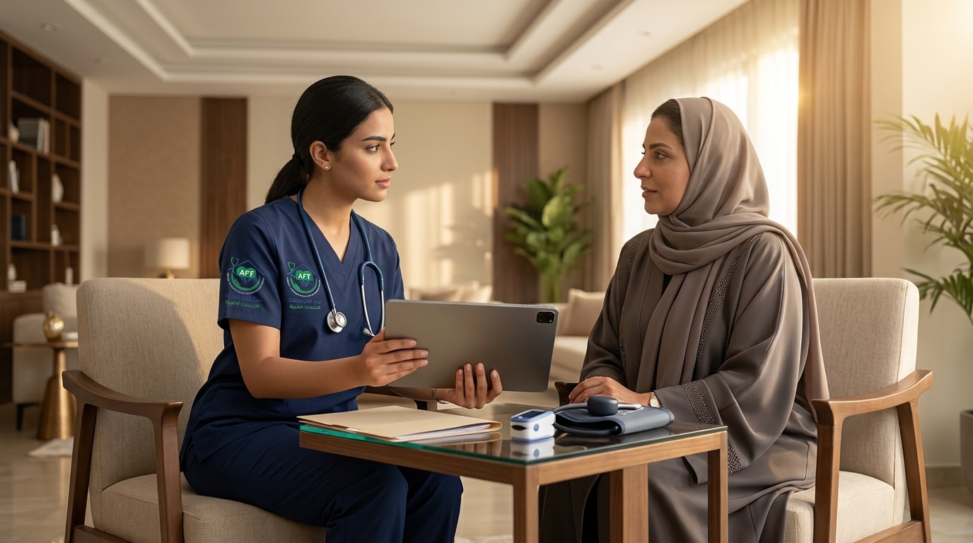 الاستشارات والمتابعة الطبية المنزلية